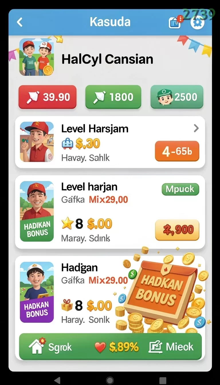 Cuplikan layar 171SLOT — menu navigasi